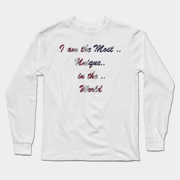 I am the most unique in the world 'USA Long Sleeve T-Shirt by Esus Store